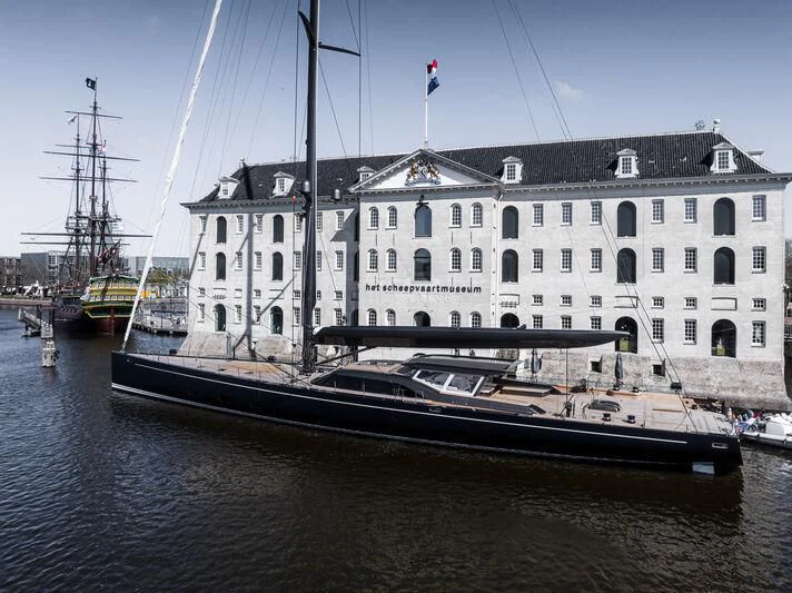 a boat on the water aboard NILAYA Yacht for Sale