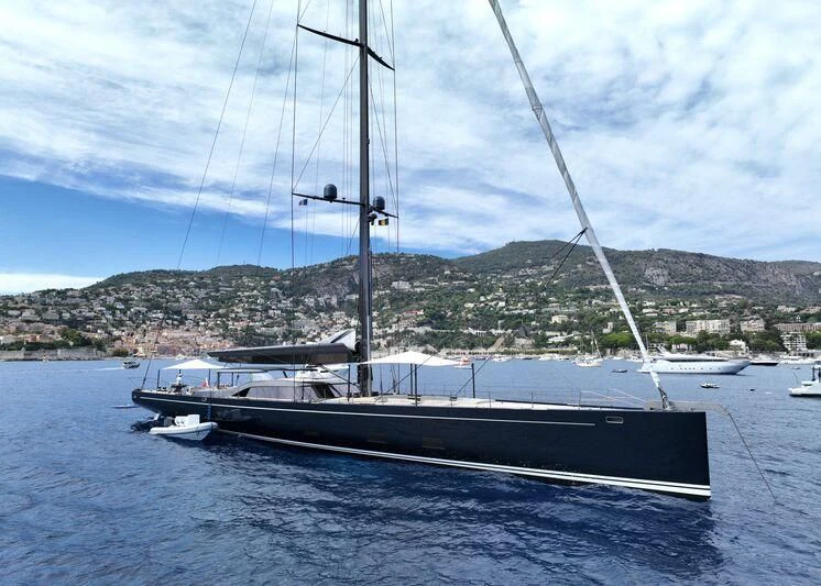 a boat in the water aboard NILAYA Yacht for Sale