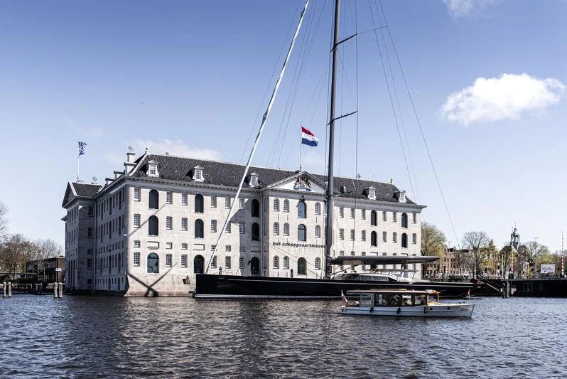 a boat on the water aboard NILAYA Yacht for Sale