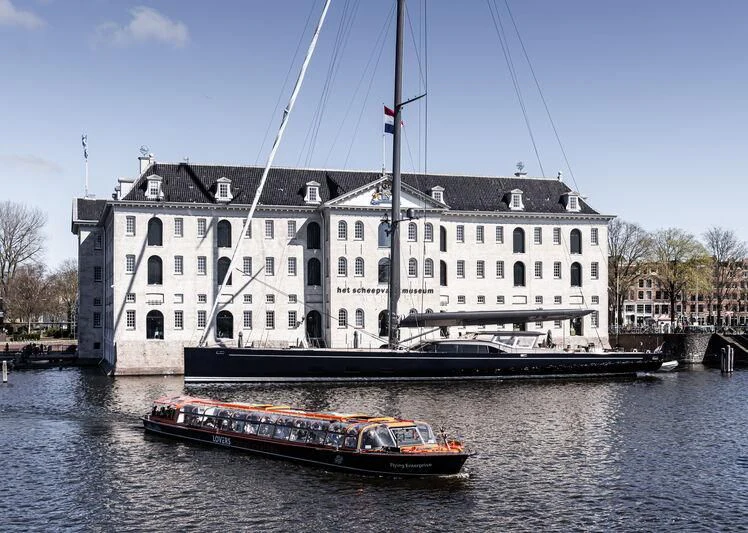 a boat on the water aboard NILAYA Yacht for Sale