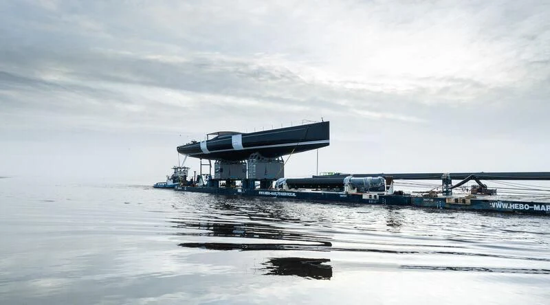 a boat on the water aboard NILAYA Yacht for Sale