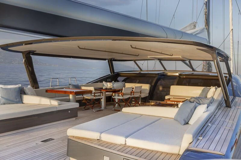 inside of a boat aboard NILAYA Yacht for Sale