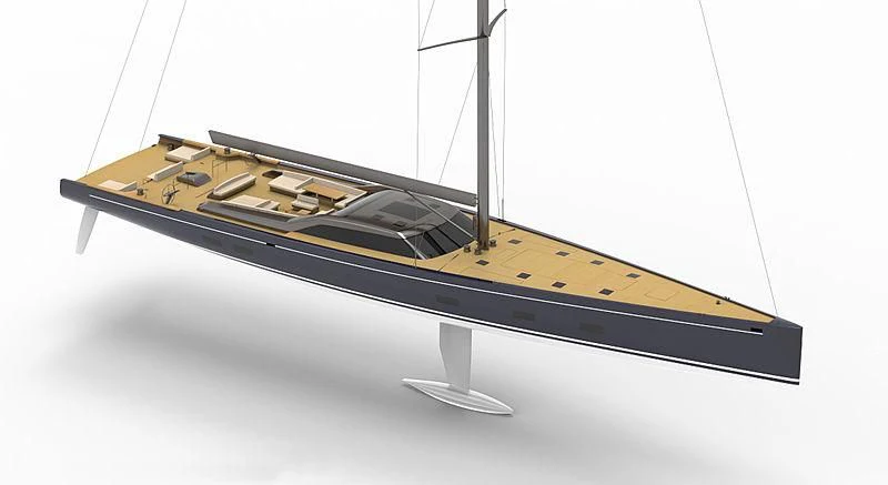 a model of a boat aboard NILAYA Yacht for Sale