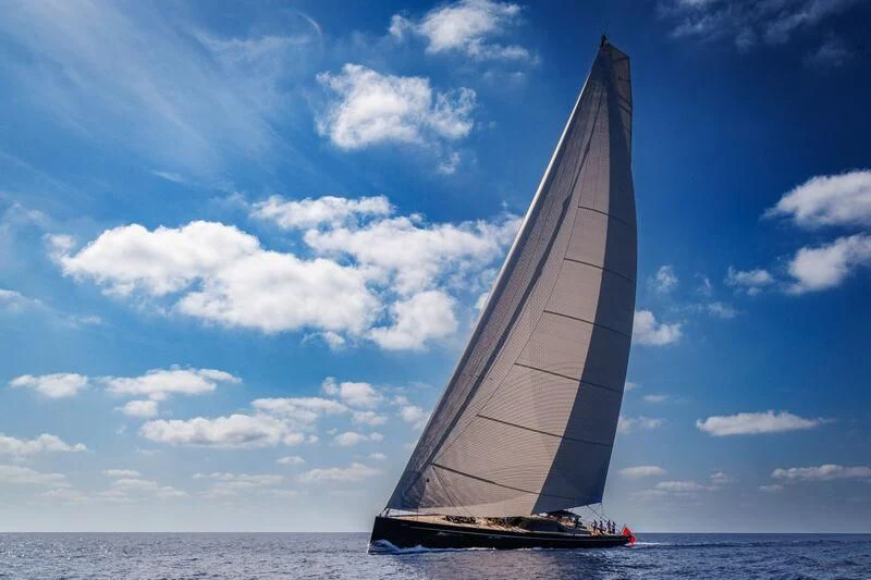a sailboat on the water aboard NILAYA Yacht for Sale