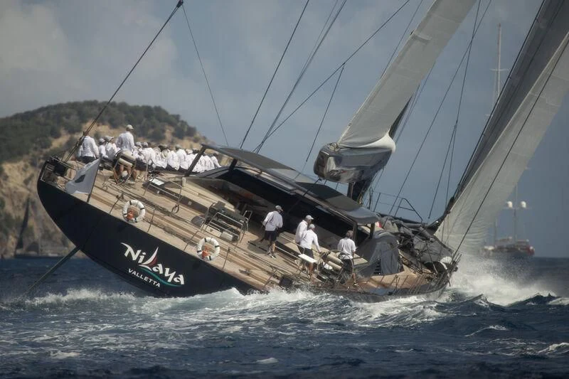 a boat with people on it aboard NILAYA Yacht for Sale