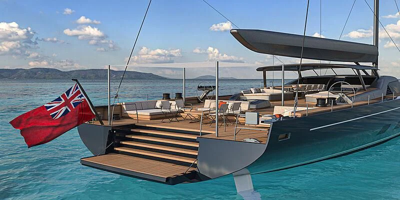 a boat on the water aboard NILAYA Yacht for Sale