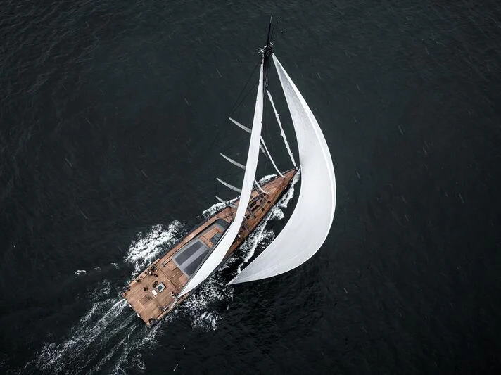 a boat in the water aboard NILAYA Yacht for Sale