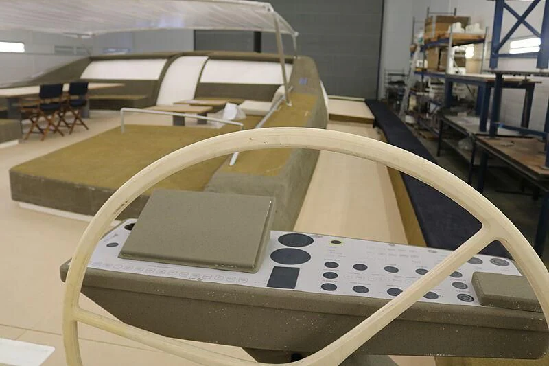 a white rectangular object with a black circle on it aboard NILAYA Yacht for Sale