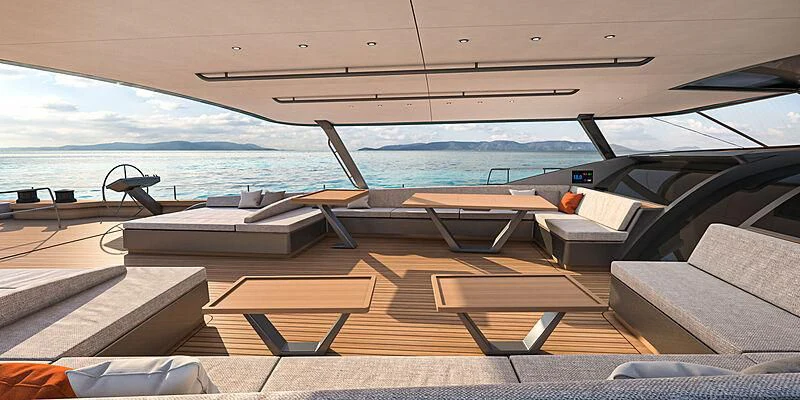a boat on the water aboard NILAYA Yacht for Sale