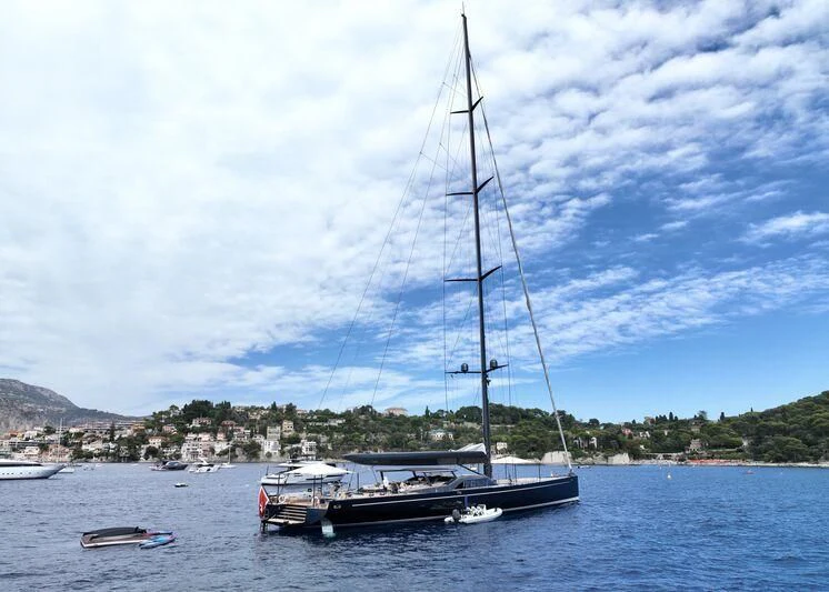 a boat on the water aboard NILAYA Yacht for Sale