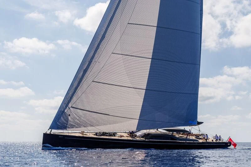 a boat on the water aboard NILAYA Yacht for Sale