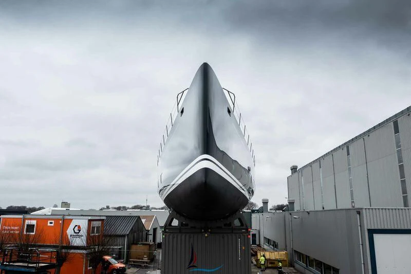a large satellite dish aboard NILAYA Yacht for Sale