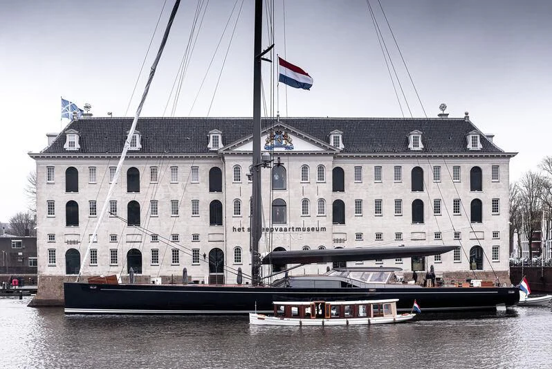 a boat on the water aboard NILAYA Yacht for Sale