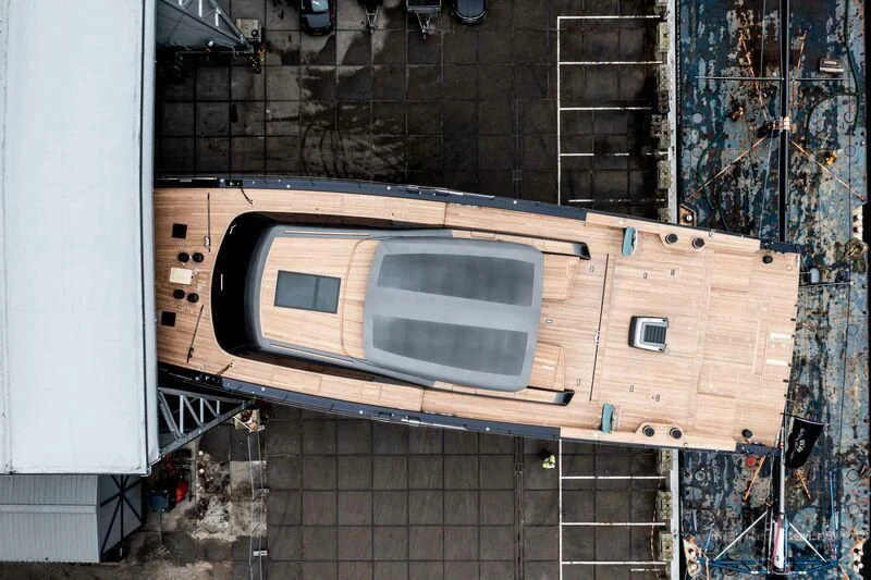 a microwave on a roof aboard NILAYA Yacht for Sale