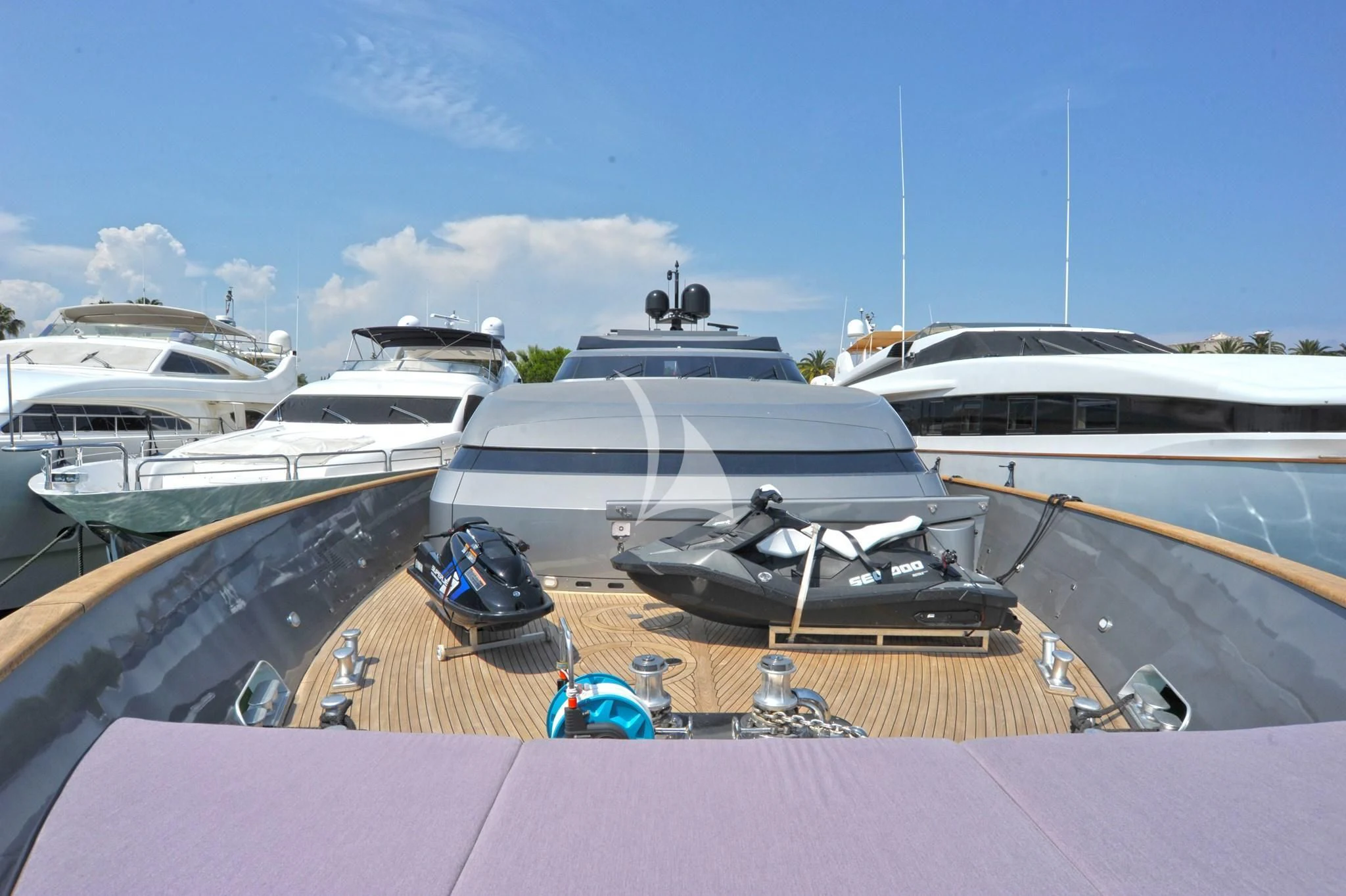 a boat docked at a pier aboard IROCK Yacht for Sale