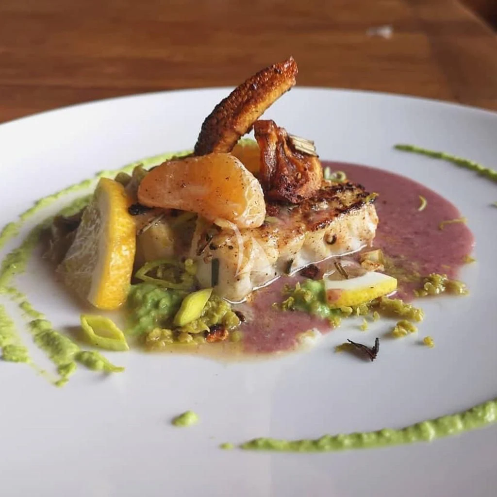 a plate of food aboard IROCK Yacht for Sale