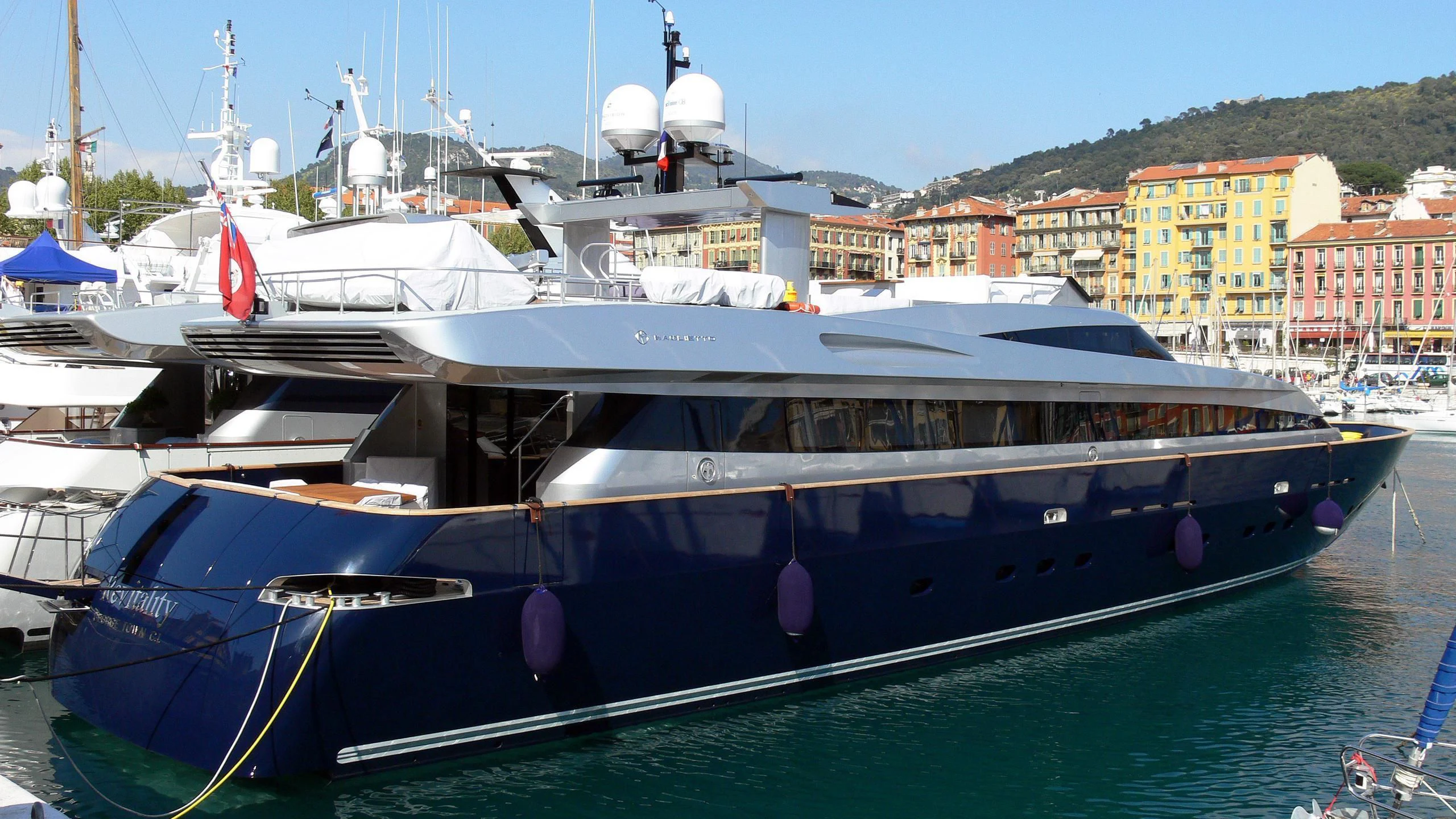 a boat docked at a pier aboard IROCK Yacht for Sale