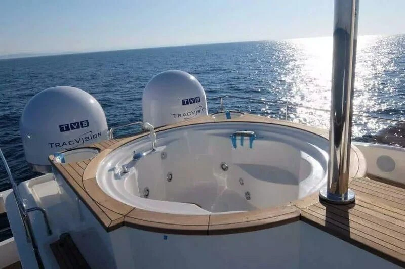 a boat on the water aboard MERIDIANA Yacht for Sale