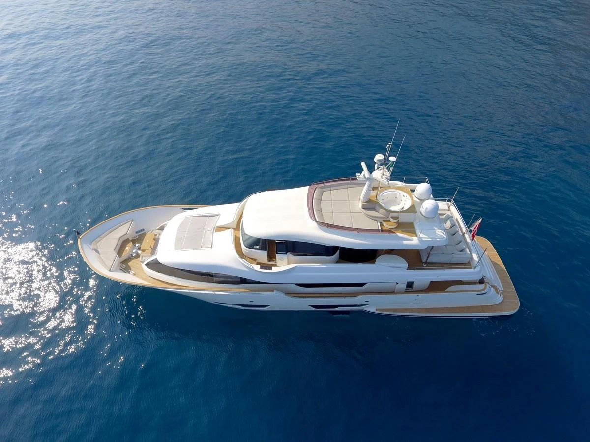 a boat in the water aboard MERIDIANA Yacht for Sale