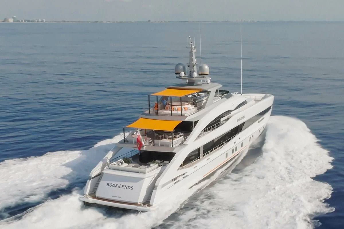 a boat on the water aboard INFINITY Yacht for Sale