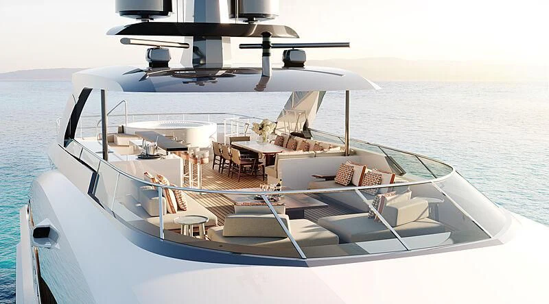 a boat on the water aboard INFINITY Yacht for Sale