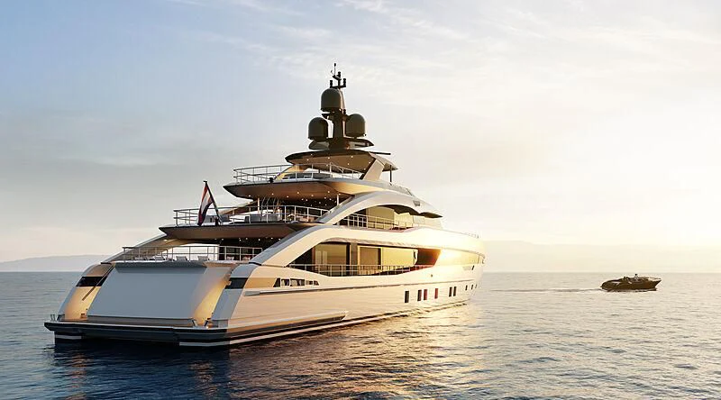 a boat in the water aboard INFINITY Yacht for Sale