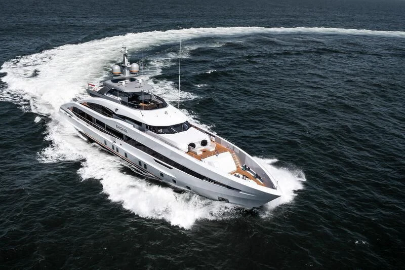 a boat on the water aboard INFINITY Yacht for Sale