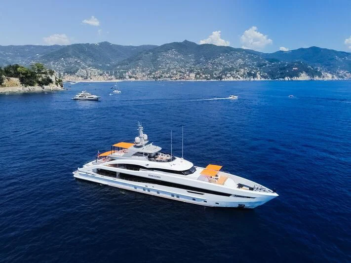 a boat on the water aboard INFINITY Yacht for Sale