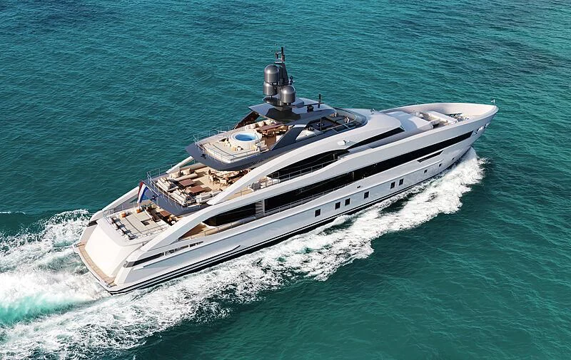a ship on the water aboard INFINITY Yacht for Sale