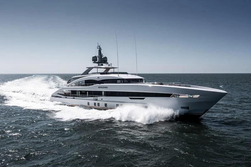 a boat on the water aboard INFINITY Yacht for Sale