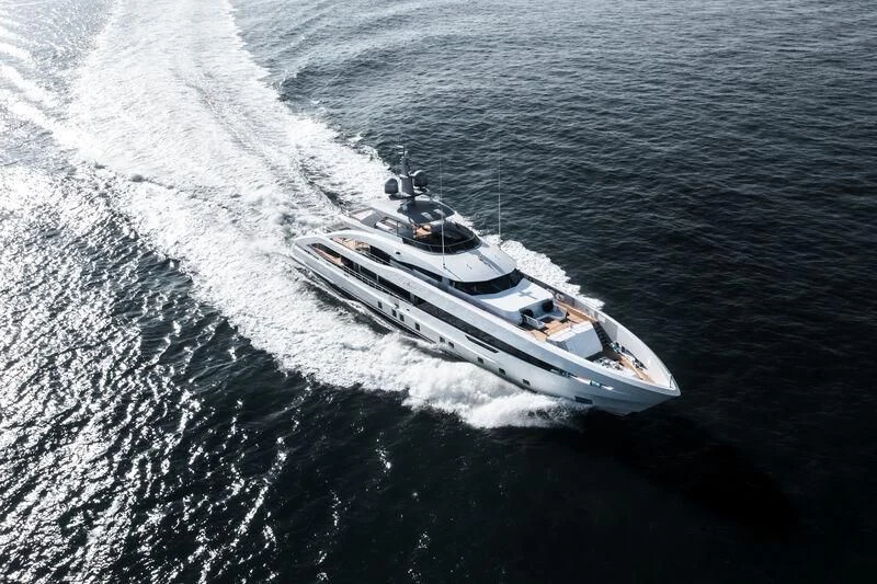 a boat on the water aboard INFINITY Yacht for Sale