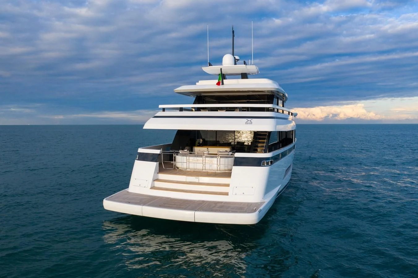 a white boat in the water aboard X96 TRIPLEX HULL.4 Yacht for Sale