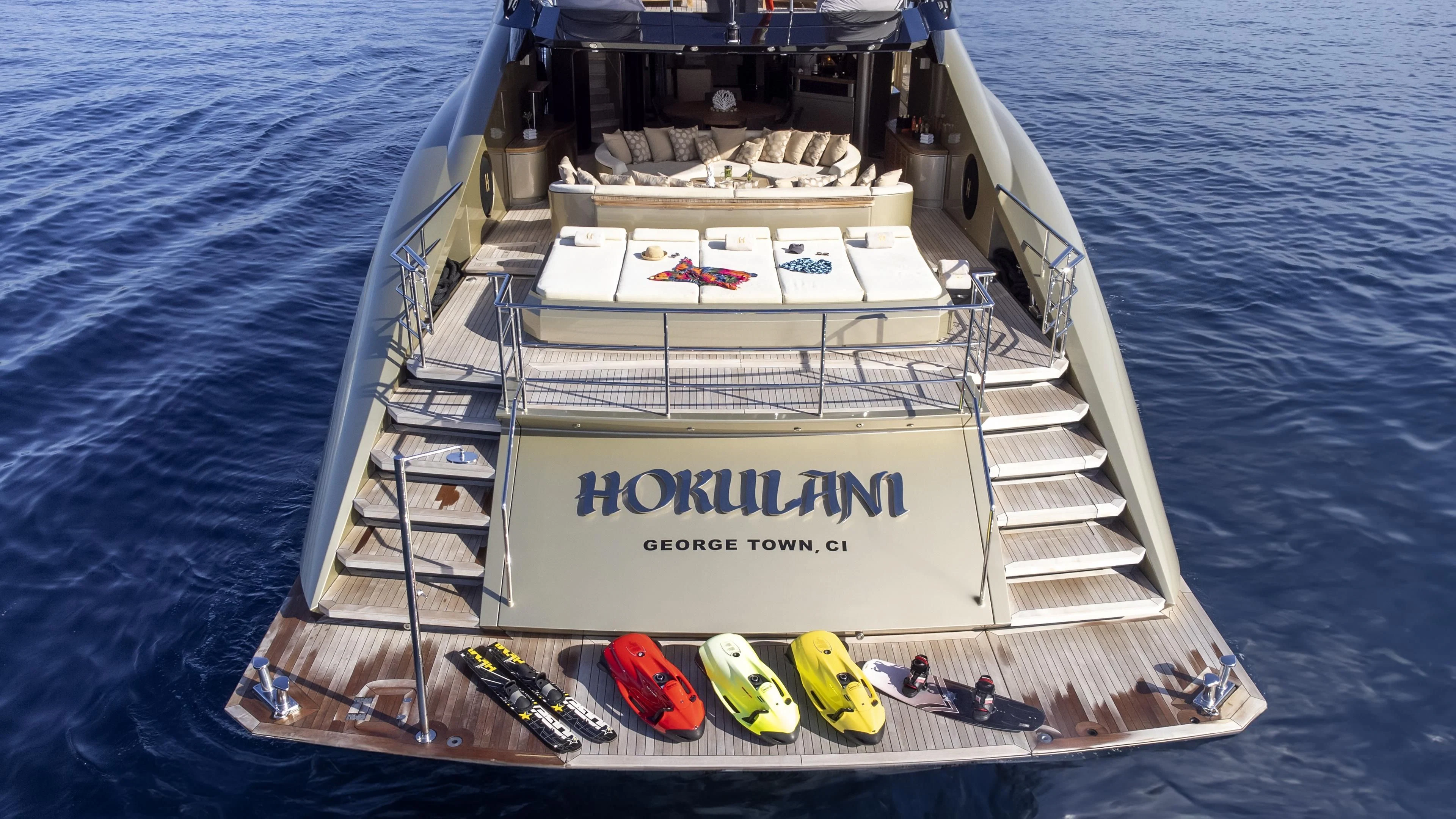 a boat on the water aboard HOKULANI Yacht for Sale