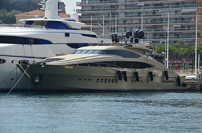 a boat docked at a pier aboard HOKULANI Yacht for Sale