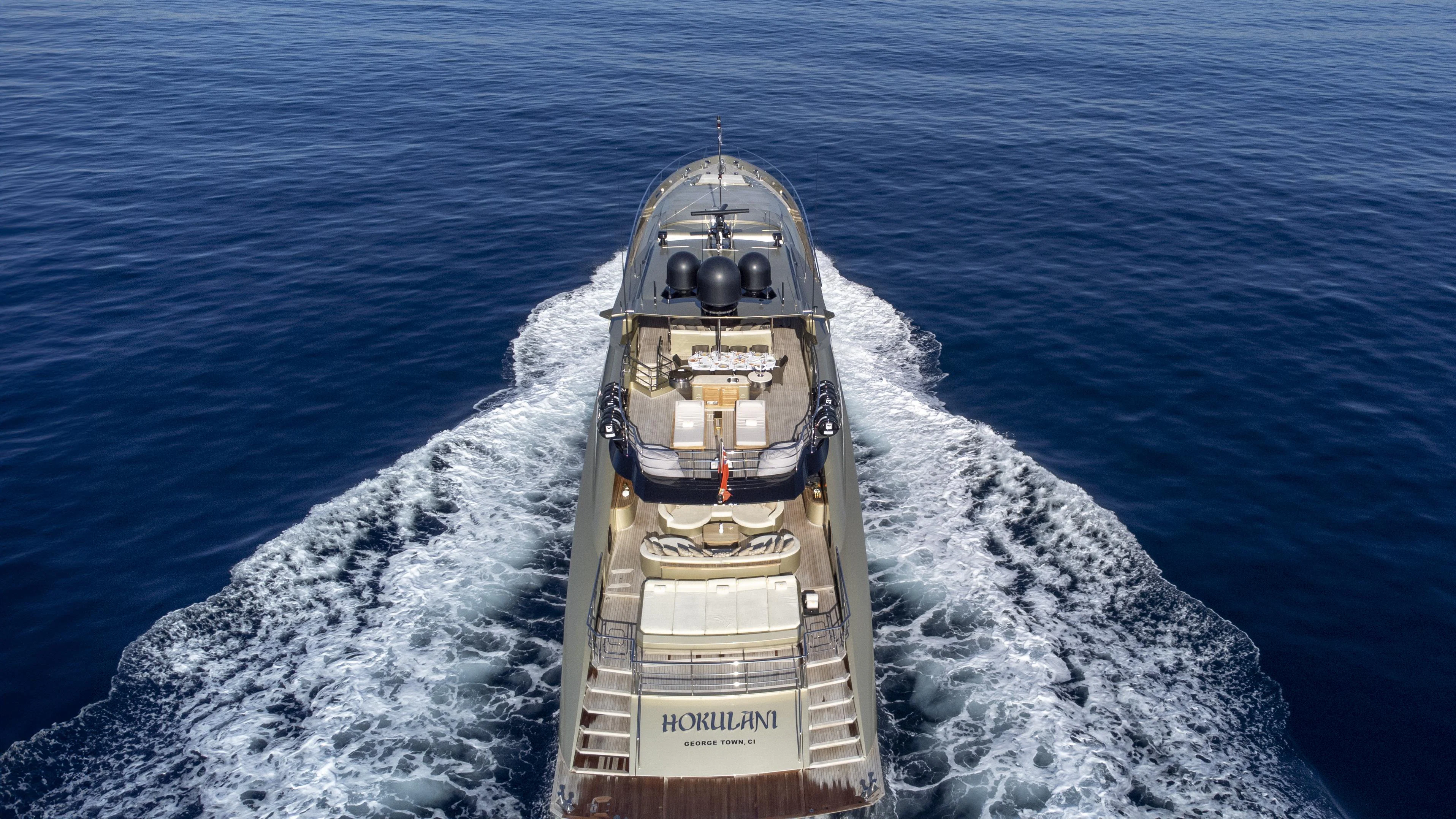 a space shuttle on a surface of the ocean aboard HOKULANI Yacht for Sale