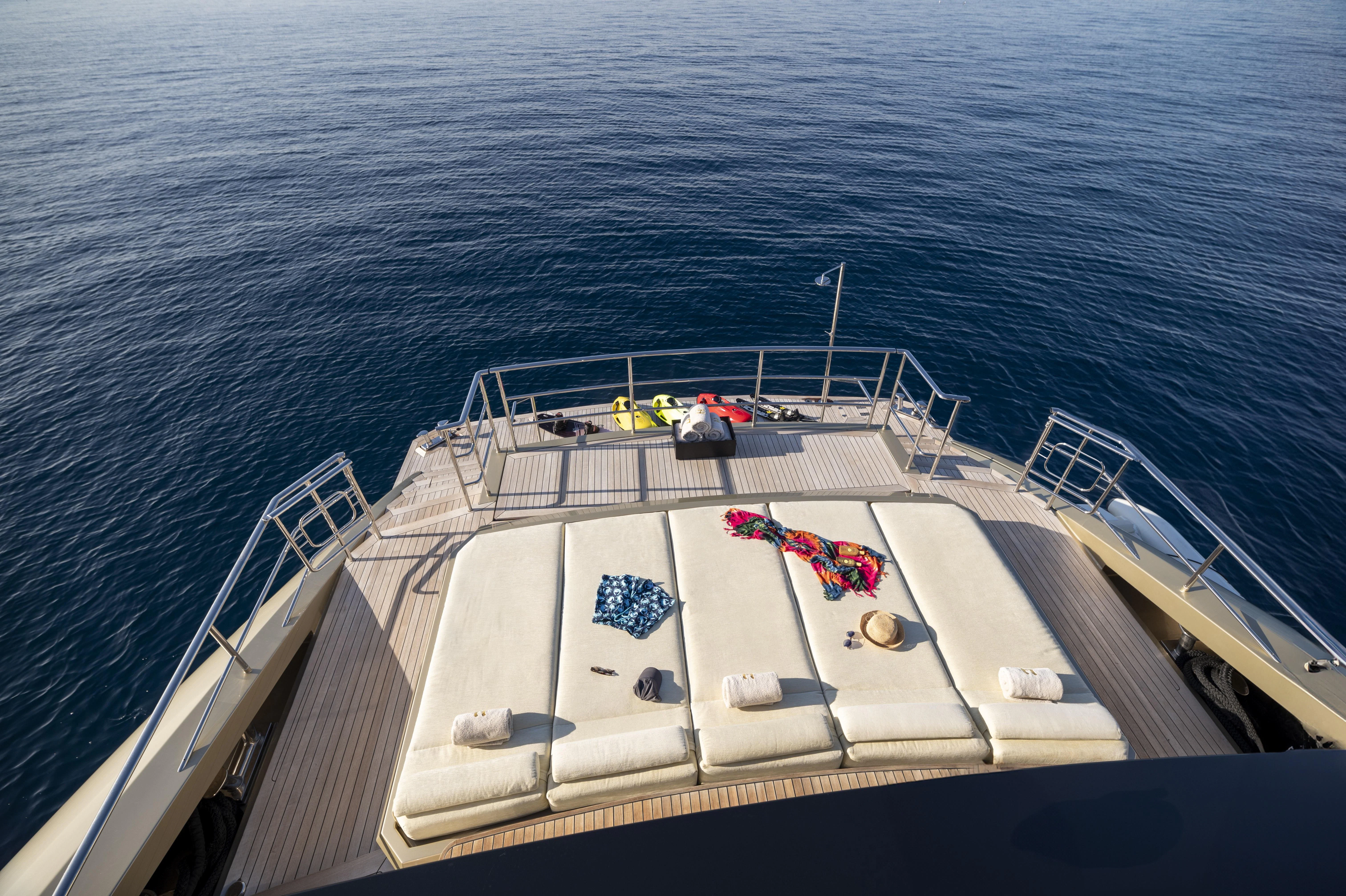 a high angle view of a ship aboard HOKULANI Yacht for Sale