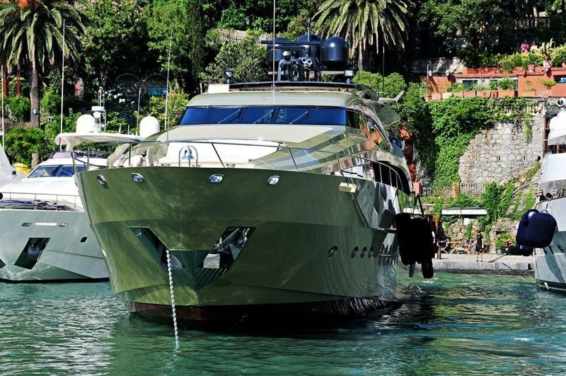 a boat docked at a pier aboard HOKULANI Yacht for Sale