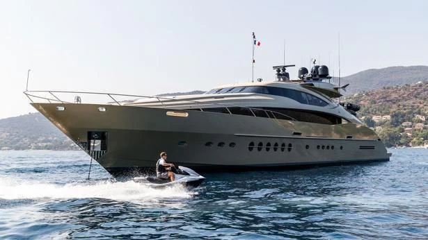 a boat on the water aboard HOKULANI Yacht for Sale