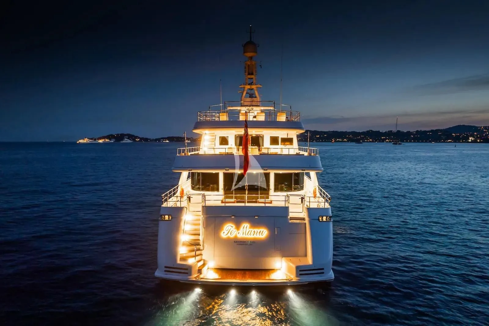 a boat in the water aboard TE MANU Yacht for Charter