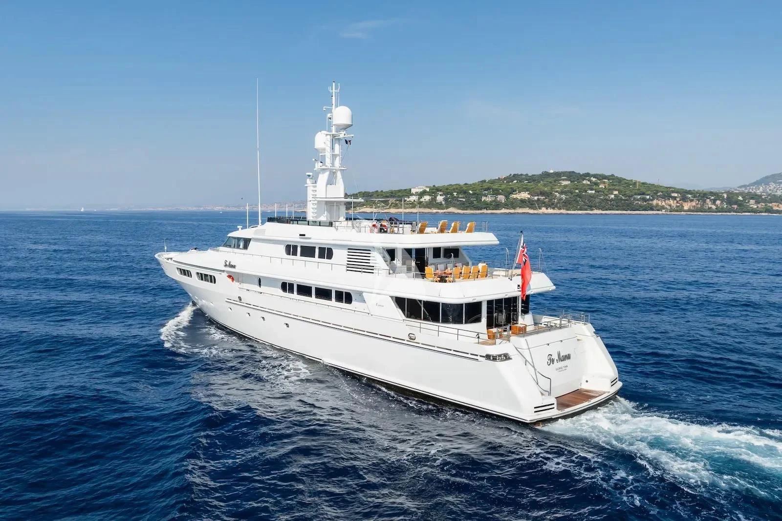 a boat on the water aboard TE MANU Yacht for Charter