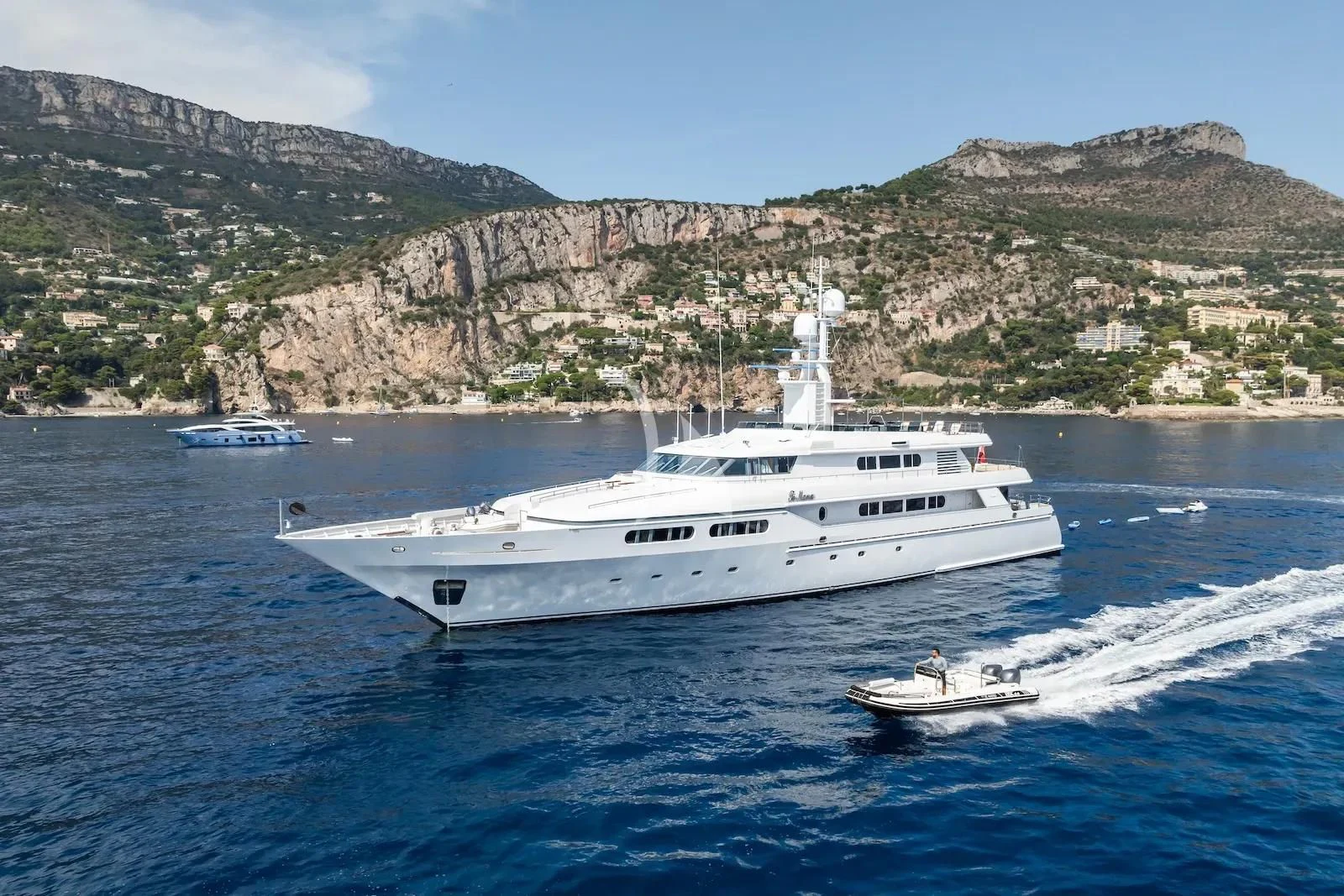 a boat on the water aboard TE MANU Yacht for Charter