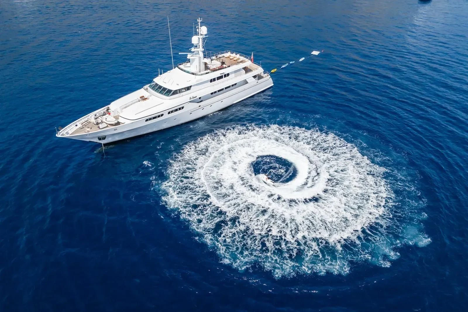 a ship in the water aboard TE MANU Yacht for Charter