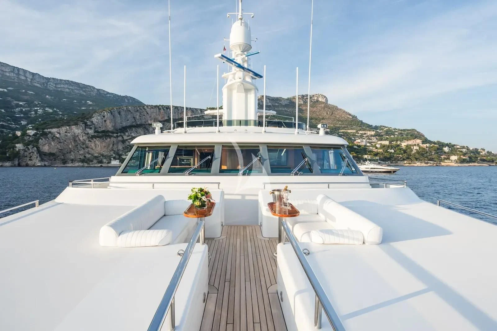 a boat on a dock aboard TE MANU Yacht for Charter