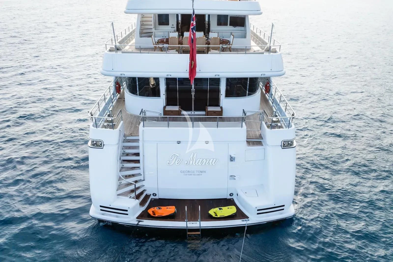 a boat on the water aboard TE MANU Yacht for Charter