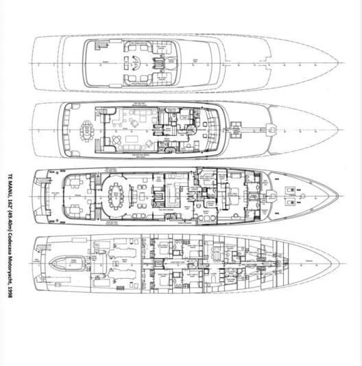 diagram aboard TE MANU Yacht for Charter