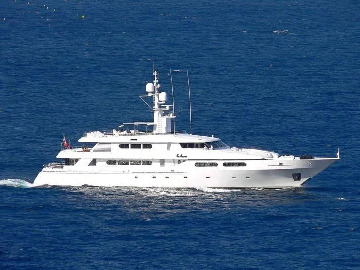 a white boat in the water aboard TE MANU Yacht for Charter