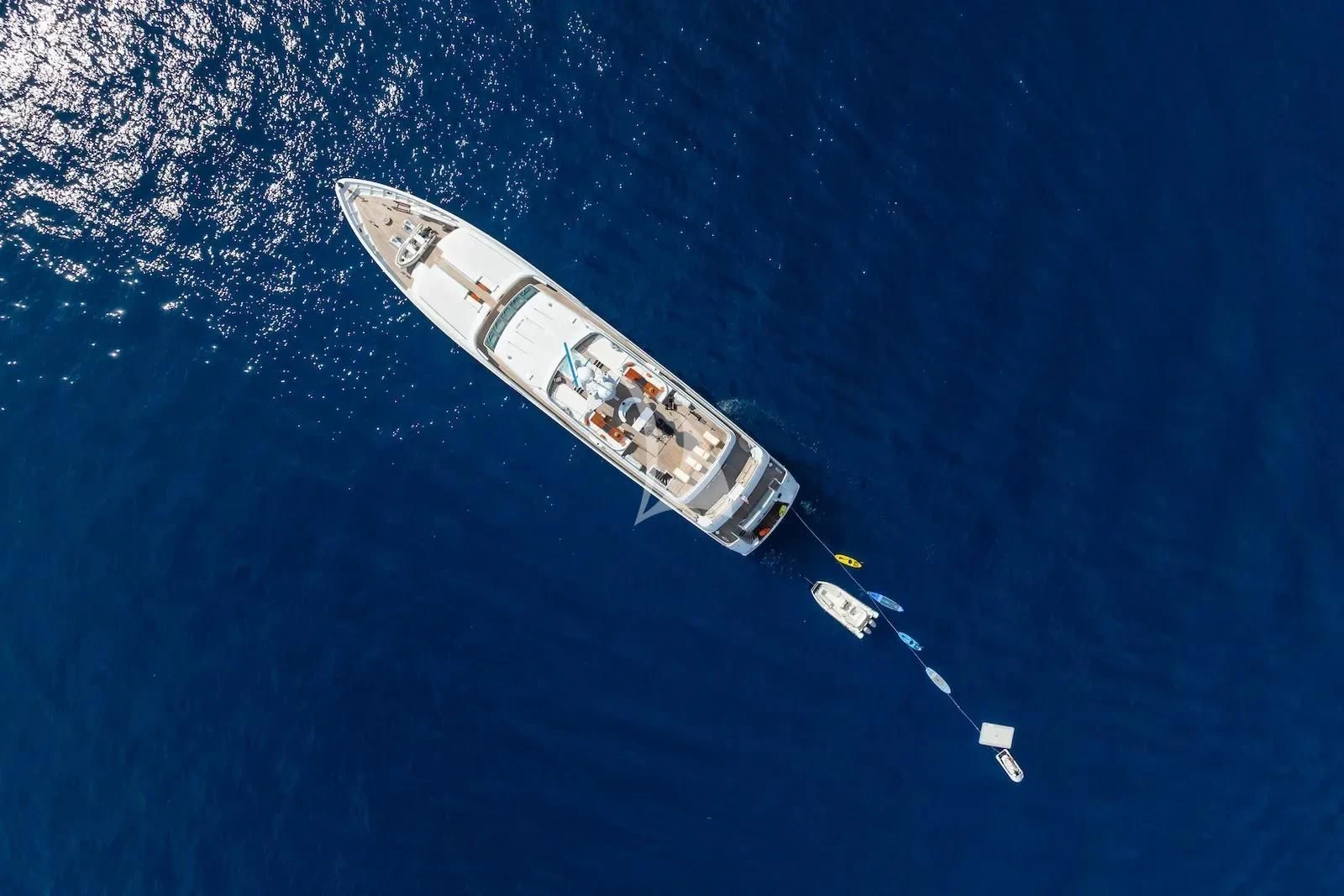 a satellite in space aboard TE MANU Yacht for Charter
