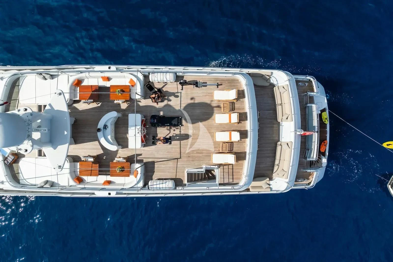 a ship in the water aboard TE MANU Yacht for Charter