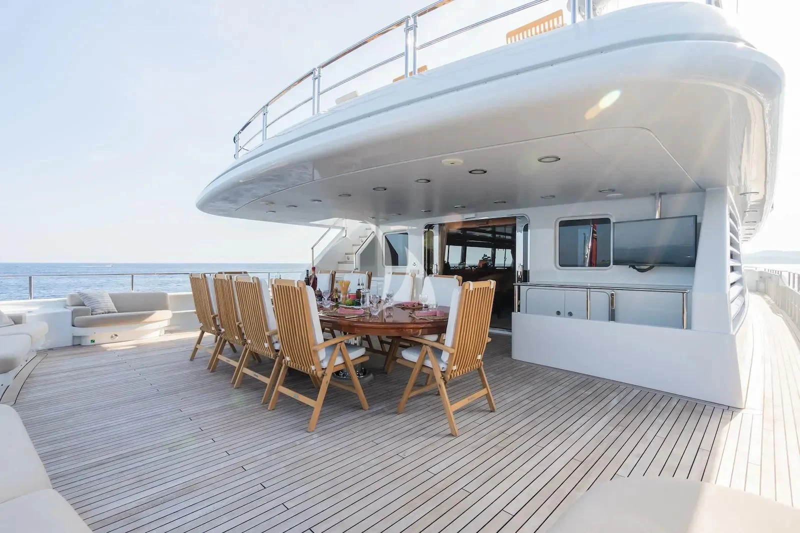 a boat on the water aboard TE MANU Yacht for Charter