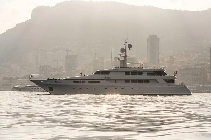 a large ship in the water aboard TE MANU Yacht for Charter